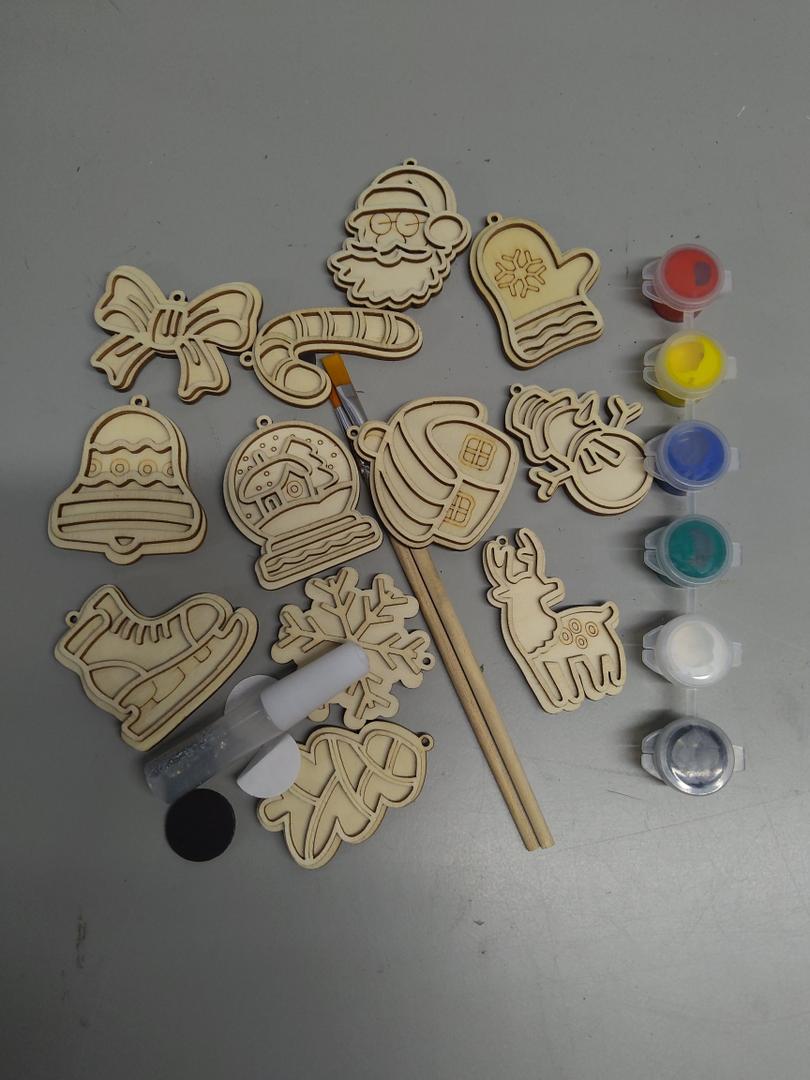 QINGQIU Christmas Wooden Magnet Toys, Pack Of 2