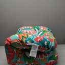 Pillow Perfect Bright Floral Indoor/Outdoor Chair Seat Cushion Tufted, Weather, and Fade Resistant, 19" x 19", Green/Pink Sophia 2 Count
