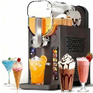 Garvee Slushie Machine for Home No Ice Needed, Frozen Drink Maker with LED Display & 6 Pre-Set Programs, 70 oz Large Capacity for Frozen Margaritas,Frapps,Ice Cream, Dark Gray