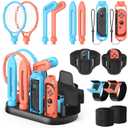 Switch Sports Accessories Bundle for Nintendo Switch 2(2025)/Switch1/OLED with Organizer Station for Joy-Con ,MENEEA Family Party Pack for Nintendo Switch Sports Games[ / ]