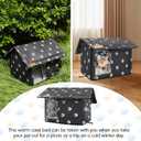 Fhiny Stray Cats Shelter, Waterproof Outdoor Cat House Foldable Warm Pet Cave for Winter Wild Animal Tent Bed Anti-Slip Kitten Cave for Feral Cat Dog Puppy Weatherproof Black (M:15.7"13.7"15.7")