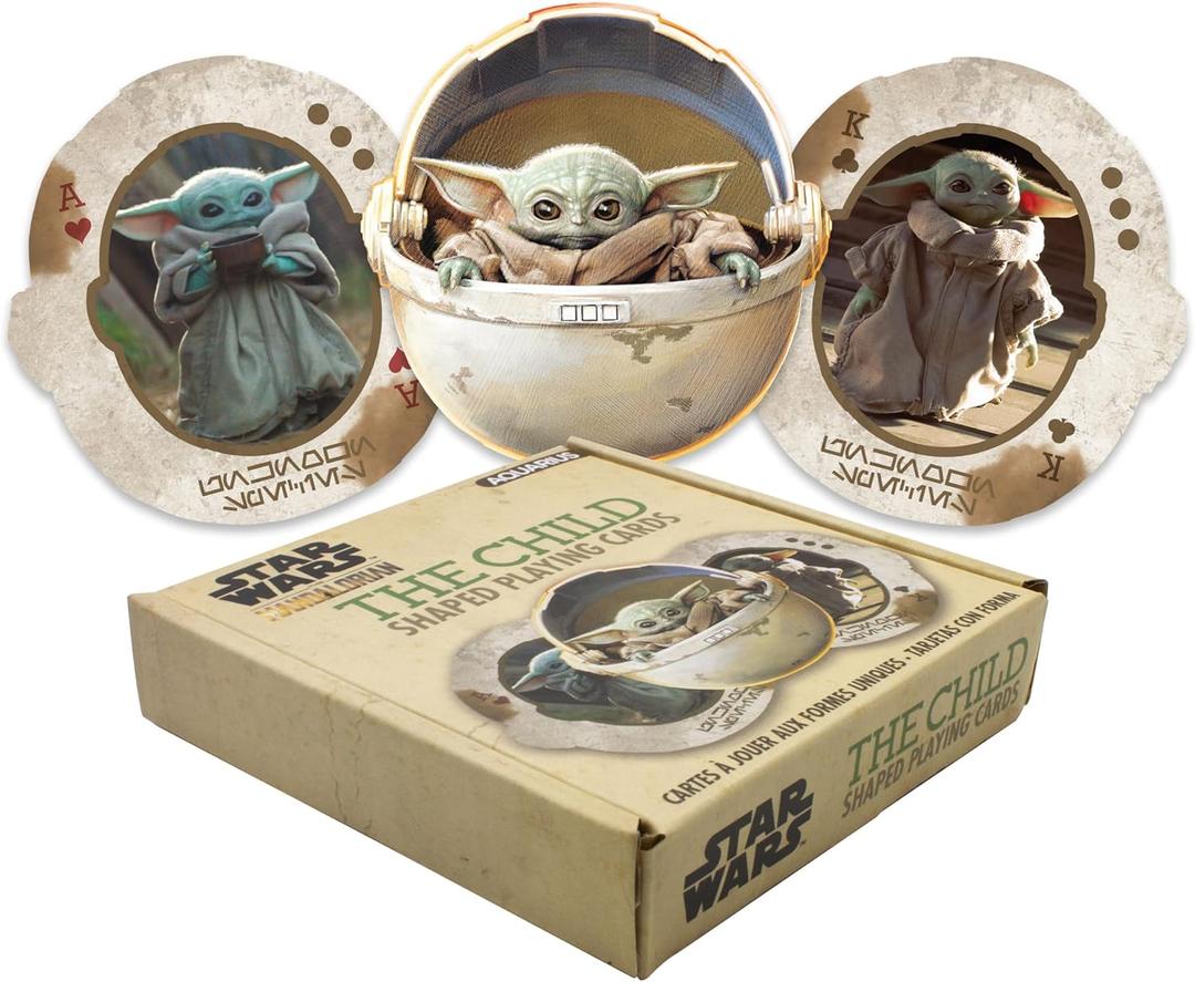 AQUARIUS Star Wars Playing Cards - The Mandalorian 'Baby Yoda' The Child Shaped Deck of Cards for Your Favorite Card Games - Officially Licensed Star Wars Merchandise & Collectibles
