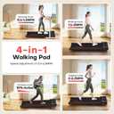 Walking Pad with 10% Incline Treadmills for Home, 4 in 1 6.2MPH Walking Pad Under Desk Treadmill with Full Screen LED Display, 2.75HP Brushless Drive, 12 HIIT Programs, 350 LBS Weight Capacity