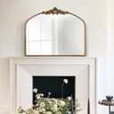 WAMIRRO Arched Mirror,Gold Traditional Vintage Ornate Baroque Mirror,Antique Brass Mirrors for Entryway/Fireplace/Living Room/Hallway/Bathroom.36 X30 Gold