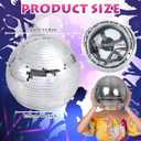 Sabary 2 Pcs Disco Ball Helmet Men Adult Disco Ball Hat,11.81 Inch,Silver