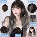 MGRANDE wig premium line active top stylist produce 6 items set inner color line women's original wig semi-long small face effectgray graLCa DY52A