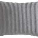 Beatrice Home Fashions Channel Chenille, Standard Sham, Gray