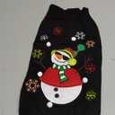 HRTTSY Dog Christmas Sweater Cute Snowman Cat Puppy Sweaters Soft Warm Fall Winter Dogs Clothes Black Ugly Xmas Pet Sweatshirt Knitted Doggie Vest Outfit for Small Medium Large Dogs(Black Snowman,M)