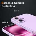 iPhone 16 Plus Case, Slim Thin Ultra Flexible Silicone Phone Case for iPhone 16 Plus, Gel Rubber Soft Skin Silicone Protective Case, Feels Good to Touch, Drop Protection (Purple)