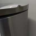 Amazon Basics Smudge Resistant Rectangular Trash Can With Soft-Close Foot Pedal, Brushed Stainless Steel, 50 Liter/13.2 Gallon, Satin Nickel Finish, 16.7"L x 14.7"W x 25.9"H