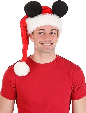 Disney Mickey Mouse Santa Hat - Velour and Faux Fur Santa Hat with Mouse Ears