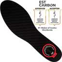 EstCarbon - Carbon Fiber Insole - 1 pc, Men 9.5, Women 10-10.5 - Rigid Orthotic Insole Shoe Insert - Stiff Foot Plate - Support for Turf Toe, Flat Feet, Achilles Tendonitis
