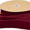 Burgundy Velvet Ribbon 1-1/2 Inch  25 Yards Ribbon for Gift Wrapping Christmas Wreath Bow DIY Sewing Projects