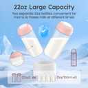 Portable Breast Milk Cooler for Travel, 22oz Large Capacity Breastmilk Chiller for Working Moms, 360 Cooling Keeps Milk Chilled 24 Hours, Includes 2 Baby Bottles, Breastfeeding Essentials, Pink