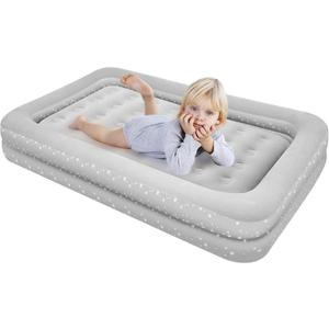 Air Mattress for Kids 4-7 Year Old:Toddler Travel Bed with Sides, Portable Children's Inflatable Beds with Smooth Plush Surfaces for Travel, Hotels, Camping and Grandparents' Homes Gary