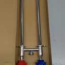 WHK 12 Inch Frost Free Outdoor Water Spigot Faucet Supply Hot and Cold Outdoor Water Faucet 1/2 Inch MIP X 3/4 Inch Hose Bibb Freeze Proof Hose Bib Wall Hydrant Sillcock(Brass,Chrome)