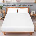 Royale Linens Fitted Sheet Queen - Ultra Soft 1800 Brushed Microfiber - Hotel Luxury Bottom Sheets - Wrinkle Free & Fade Resistant - Deep Pocket Fitted Sheet Only (Queen, White)