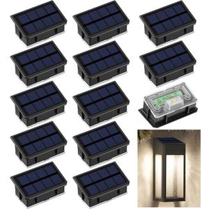 Retisee 12 Pack Solar Light Replacement Top Parts, Solar Light Top Lid for Outdoor Fence Lamp Inserts Outdoor Waterproof Lanterns Repair Part