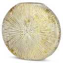 Blue Ceramic Vase for Home Decor  11.4" x 10.2" Modern Decorative Vase for Pampas Grass, Artificial Flowers & Dried Bouquets  Elegant Textured Flower Vase for Living Room, Bedroom & Office (Small)