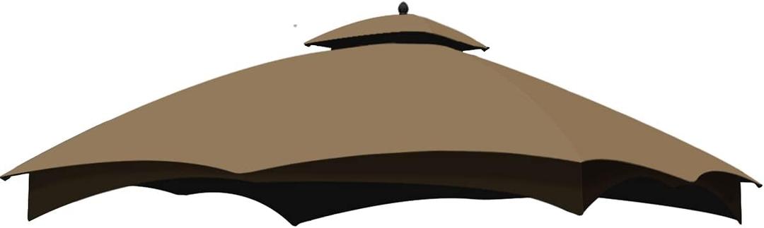 Ontheway Replacement Canopy Top for Lowe's Allen Roth 10X12ft Gazebo #GF-12S004B-1 (Brown)