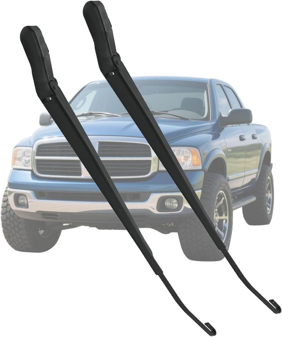 55077133AA, 55077132AA 1 Pair Front Windshield Wiper Arm Replacement Kit Compatible with 2002 2003 2004 Dodge Ram 1500 2500 3500,Replaces 55077133AB,55077132AB,42884,42885