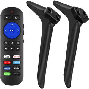 TV Legs for Hisense TV Stand with Remote Compatible with Hisense Roku TV & Roku Players, Not for All, Base Stand for Hisense Roku with Remote & Screws