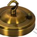 uxcell Retro Light Canopy Kit with Hook, Vintage Chandelier Ceiling Plate, for Light Fitting Accessory DIY, 104mm 4.1Inch Gold Bronze