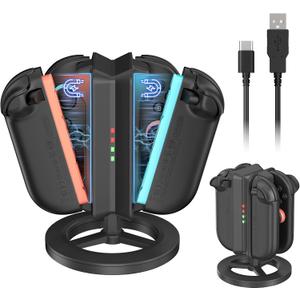 Charging Dock for Switch 2 Joy-Con Controllers, Single-Direction Magnetic Controller Charger Station with LED Indicators & Overcharge Protection for Joycon 2 Game Console Accessories