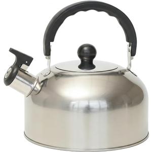 3.2-Quart Whistling Tea Kettle for All Stovetops - Food-Grade Stainless Steel Water Kettle with Cool-Touch Ergonomic Handle, Loud Whistle, and One-Touch Pouring(Silver)