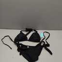 Women Halter Bikini Set - Two Piece Triangle Swimsuit Tie Bathing Suit 2025 Cute Swimwear (Medium, Black)