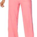 Sunzel Wide Leg Pants for Women, High Wiast Yoga Pants with Pockets Loose Comfy Lounge Sweatpants with Tummy Control (Small)