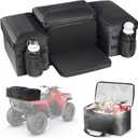 Amazicha ATV Bag, 74L Large Waterproof ATV Storage Bag with 14L Cooler Bag, 4 Wheeler Cargo Bag Rear Rack Seat Bag with Rain Cover Compatible with Polaris Sportsman Fourtrax Can-Am Kawasaki
