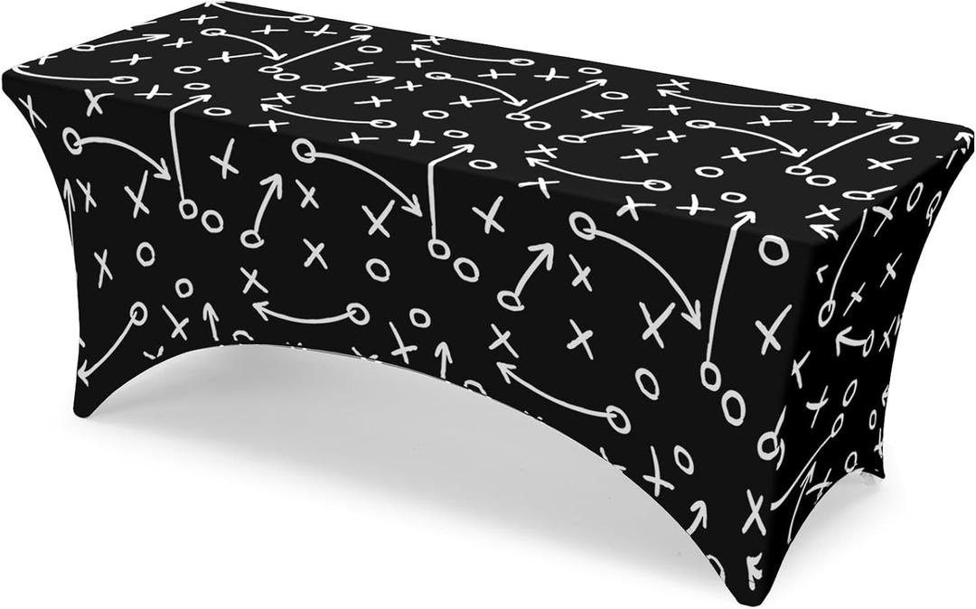 Chumia 6ft Football Table Cover, Football Tablecloth Party Decorations, 9.1" x 6.3"