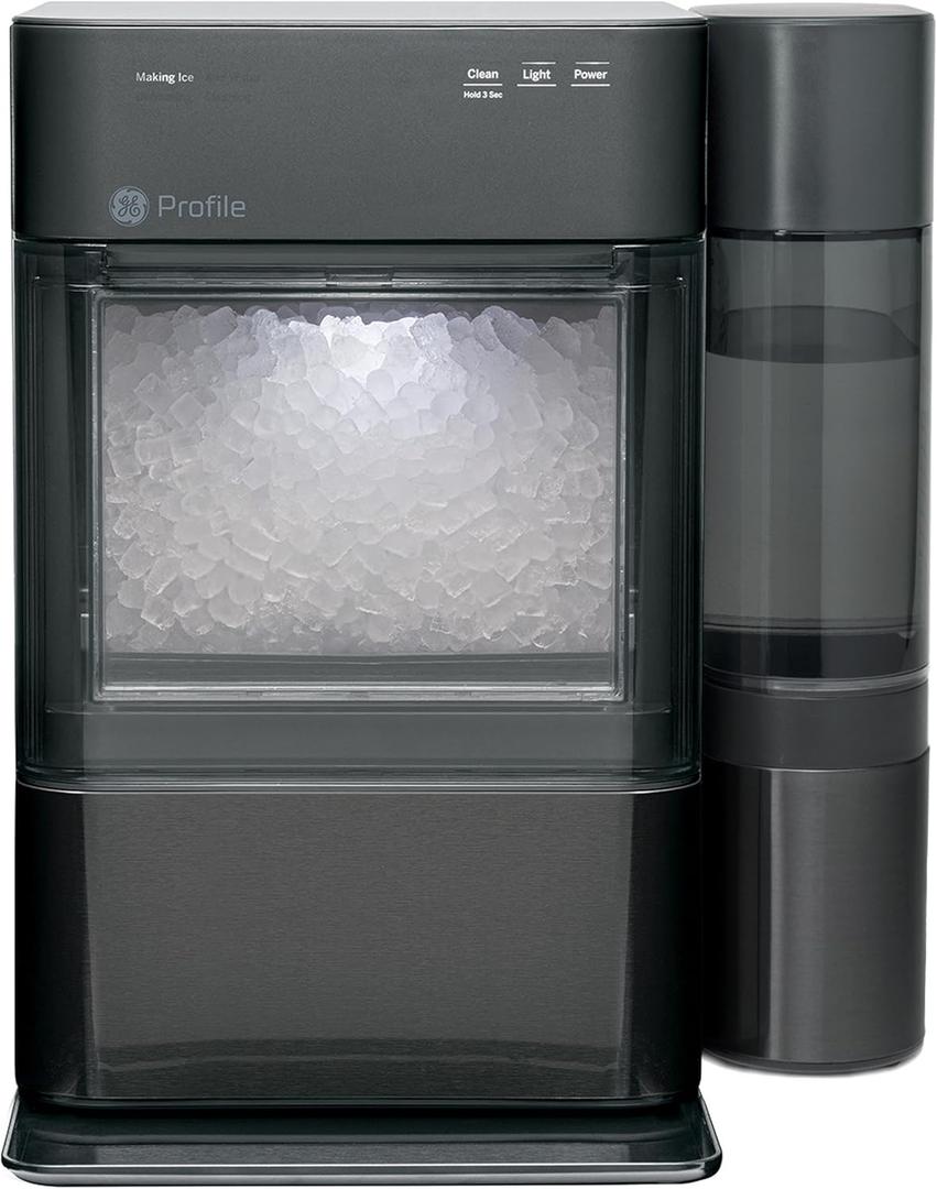 Profile GE Profile Opal 2.0 XL with 1 Gallon Tank, Chewable Crunchable Countertop Nugget Ice Maker, Scoop Included, 38 Lbs in 24 Hours, Pellet Ice Machine with WiFi & Smart Connected, Black Stainless