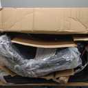 Yapamar Armless Industrial Faux Leather Barstools with Metal Legs and Footrest, Dining Chairs for Home Office Kitchen Island,2 PackBlack,36" (18 inch)