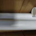 White Tension Curtain Rod 51-165In, Long Adjustable Tension Rods No Drilling for Window or Bathroom, Outdoor Curtain Rods for Patio, Easy to Install, Never Rust, Rod Diameter 1.26 Inches-White
