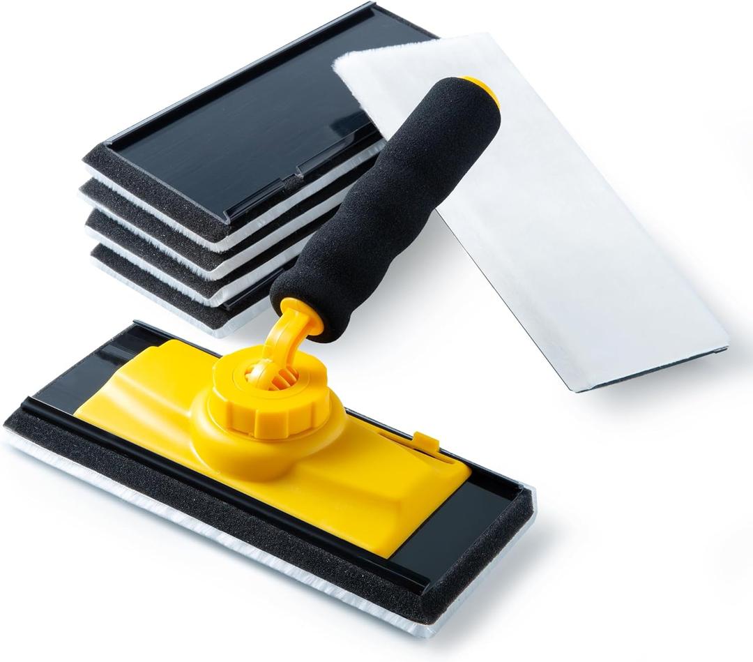 VOOMEY Paint Pad with 5pcs Replacement Pad Refills, Ceiling Pad Painter for Wall Painting, Wood Decks, Sheds and Fences, Large Wall & Ceiling Paint Pad