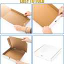 ZENFUN 40 Pack Pizza Box 10"10", White Pizza Box, Grease-Resistant Corrugated Pizza Boxes, Take Out Food Containers Packing Boxes for Pizza Cake Cookies Party Favors