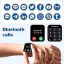 RUIMEN Smart Watches for Men Women (Answer/Make Calls) Compatible with iPhone/Android Phones, 1.85" HD Screen Fitness Tracker Heart Rate Monitor 100+ Sports Tracker Watch Waterproof (Black)