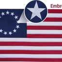 AMZFLAG American Betsy Ross Flag 3x5 ft 250 Anniversary Embroidered 13 Stars Colonial Flags Heavy Duty US United States 13 Colonies Flag with 2 Brass Grommets