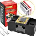 FONBEAR Automatic Card Shufflers 2/6 Deck (Playing Cards Included) - Battery-Operated Electric Shuffler Heavy Duty - Great for Casino, Home & Tournament Use for UNO, Blackjack, Texas Hold'em, Phase 10