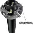 28" Ceiling Fan Downrod, 【1" Outside Diameter】Matte Black Extension Downrod Including 5 Extension Wires and 4 Wiring Clips(No Threads)