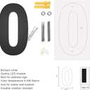 Backlit LED House Numbers 7", Stainless Steel Hand-Polished for House Address Signs, Modern House Numbers 7 Inch,Low-Voltage, Waterproof Corrosion Resistant (7 Inch Black 0)