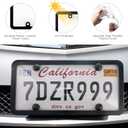 Transparent License Plate Cover and Frames, 2Pack Grey Clear Front and Rear License Plate Holder with Screws & Caps, Unbreakable Car Licence Plate Frame, Universal Fit for Most US Plates
