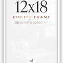 Americanflat 12x18 Poster Frame - Slim Molding - White
