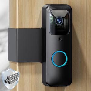 Blink Doorbell Mount, NANW Full-Metal Anti-Theft Doorbell Camera Mount, No-Drill and Not Block Motion Sensor Bracket, Blink Aluminum Alloy Video Doorbell Holder for Home/Apartment/Dorm,Black