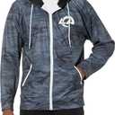 Zubaz NFL Men's Allover Tonal Camo Lines Full Zip Hoodie (Large)