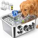 PETNF Dog Water Fountain, 3Gal Stainless Steel Pet Water Dispenser with 4-Stage Filtration, Ultra-Quiet Pump & Circulating Flow, Ideal for Large Dogs Multi-Pet Home, Perfect for Long Trips & Daily Use