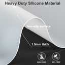 Silicone Mat 3FT x 5FT (90x150cm), White Translucent | 1.5mm silicone mat, waterproof, heat resistant, non-slip & cuttable. Protect countertops, tables & kitchen islands., 59.1"L x 35.5"W