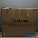 3-in-1 Beach Chair Face Holes, Lounge Chair Outdoor with Folding Side Table, 5-Position Recliner, Lay Flat, Removable Pillow, Heavy Duty, Max 330lbs, Poolside, Patio, Camping, Backyard Striped Blue